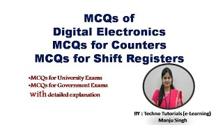 Digital Electronics MCQ  Mcq of digital electronics  MCQs of shift registers and Counters [upl. by Moyra]