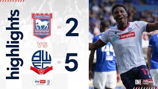 HIGHLIGHTS  Ipswich Town 25 Bolton Wanderers [upl. by Ellehcam]