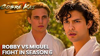 COBRA KAI SEASON 6  MIGUEL VS ROBBY OFFICIAL FIGHT [upl. by Gilcrest]