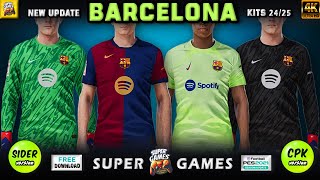 BARCELONA New Kits PES 2021 Season 2425  Sider amp CPK  Football Life 2024  All Patches [upl. by Berton212]