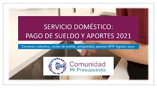 Servicio domesticosueldos y aportes 2021 [upl. by Hillier779]