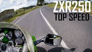 Kawasaki ZXR250 Top Speed [upl. by Llennahc]