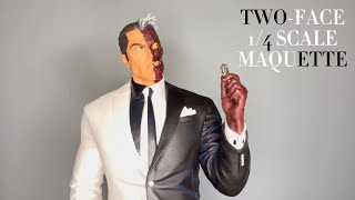 TwoFace 14 Scale Maquette by Tweeterhead [upl. by Ttekcirc]