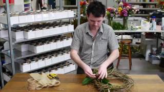 How to Make a Wreath  Live from Flowers for Everyone Sydney [upl. by Zellner]