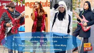 Advent celebration on the square in Hallsberg  Sweden November 30th at 1214 Pm [upl. by Uah]