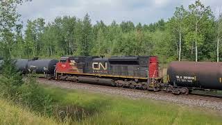 Westbound CN manifest M343 pulls out of Baynham on Friday August 16th 2024 [upl. by Lednam]