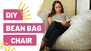 DIY BEAN BAG CHAIR  How To Sew [upl. by Alyahsat]