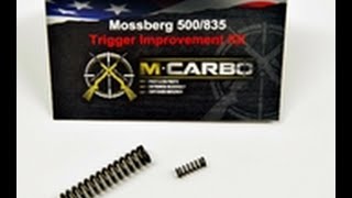 Mossberg 500835 4lb Trigger Job  MCARBO Spring Kit [upl. by Alilad418]