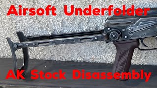 Airsoft AKMS Underfolder Stock Disassembly [upl. by Aid193]