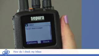 Sepura SBP8000 Portable Radio  How do I check my Inbox Training Video [upl. by Andee]