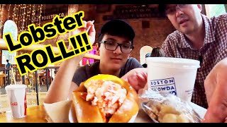 AMAZING Boston Seafood 🦞 Clam Chowder Lobster Roll Seafood Gumbo  Five Guys Burger 🍔 [upl. by Haldane]