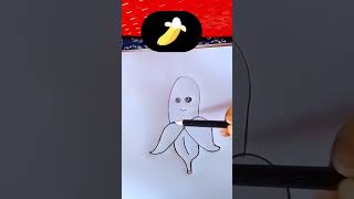 CUTE Banana Drawingshorts art satisfyingart drawing [upl. by Velda462]