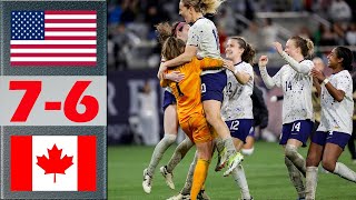 USA vs Canada Extended Highlights  PreMatch Womens Football Olympic Games 2024 [upl. by Baker]