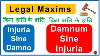 Legal Maxims  Injuria Sine Damnum Damnum Sine Injuria [upl. by Atsira795]