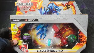 NEW BAKUGAN GEOGAN RISING AQUOS HYENIX PYRUS INSECTRA GEOGAN BRAWLER PACK UNBOXING [upl. by Tessi740]