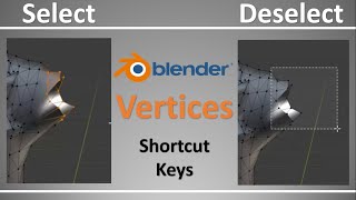 blender selection techniques  Select  Deselect  select vertices in blender deselect vertices [upl. by Wun580]