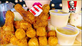 ASMR KFC MASHIE BALLS FRIED CHICKEN DRUMSTICKS LOTS OF COLESLAW MASH POTATO GRAVY 咀嚼音  먹방 [upl. by Hsreh51]