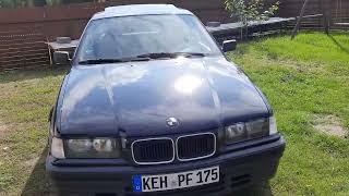 BMW 316i E36 compact 1994 Start up engine sound interior exterior [upl. by Laeynad]