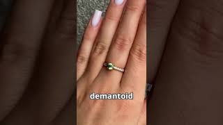 Demantoid Gold Ring Incredible luster and rare beautygoldjewellery naturalgemstonejewelry [upl. by Anrak]