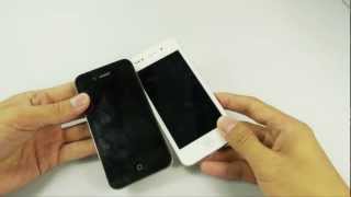 Handson iPhone 5 Clone Hero H2000 Android 40 MTK6577 DualCore 3G GPS 8MP Camera Phone [upl. by Sert727]