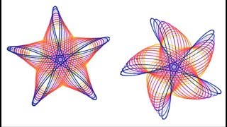 Spirograph Variation on 5 Pointed Star [upl. by Cristobal]