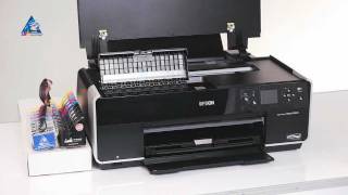 How to install CISS for Epson Stylus Photo R3000 printer from INKSYSTEM Tutorial [upl. by Itnavart]