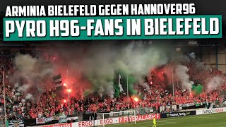 Pyro HannoverFans in Bielefeld Arminia Bielefeld  Hannover 96  DFBpokal [upl. by Assertal]