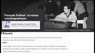 2018 07 03 François Truffaut le roman autobiographique [upl. by Cherry738]