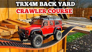 Traxxas Trx4m Defender Back Yard Crawler Course [upl. by Anderson]