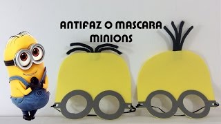 ANTIFAZ O MASCARA PARA NIÑOS DE LOS PERSONAJES DE MINIONS [upl. by Mcgean]