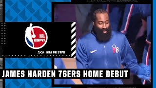 James Harden is introduced to the Philly crowd for the first time  NBA on ESPN [upl. by Greenwood]