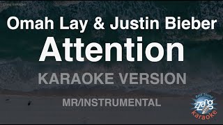 Omah Lay amp Justin BieberAttention MRInstrumental Karaoke Version [upl. by Thurstan619]