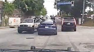 Atlanta Police Chase and Arrest Shooting Suspects Fleeing in a Tesla [upl. by Iveksarap815]