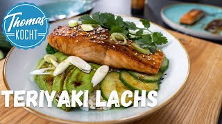 Teriyaki Lachs Bowl  mit selbstgemachter Teriyaki Sauce [upl. by Nniw]