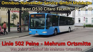 Sound Bus MercedesBenz O530 Citaro Facelift von ONS Melskotte  PE KU 49 Voith [upl. by Nolrak]