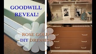 DIY Dresser Makeover  Goodwill Reveal  Custom Display Tray [upl. by Hannavas]