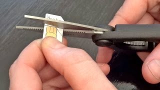 How to cut your SIM card Micro SIM Nano SIM  iPhone 5 [upl. by Omolhs]