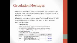 Koha Circulation Tutorial [upl. by Oecam283]