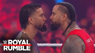 Jey and Jimmy Uso come facetoface in Royal Rumble Royal Rumble 2024 highlights [upl. by Ahsiei]