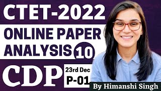 CTET 2022 Online Exam  Previous Year Papers Analysis CDP 23rd Dec 2022 Paper01 by Himanshi Singh [upl. by Androw]