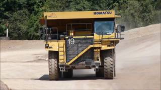 Komatsu HD785 trucks hauling overburden to the dump at Mount Iron  Erzberg [upl. by Aetnahs844]