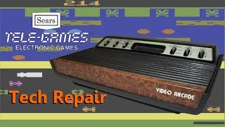 Tech Repair Sears TeleGames Atari 2600  Broken Port and RF Tuning [upl. by Eahsed]