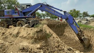 Using Wheel Excavator Machine for digging Big holes  Its all about heavy Equipment Machines  ZKB [upl. by Amisoc203]