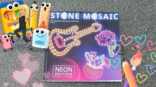 présentation du nouveau livre de coloriages stone Mosaic néon édition Belba Family coloringbook [upl. by Aelram]