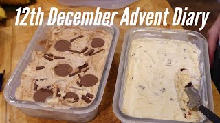 No Churn Christmas Ice Cream An Easy Recipe for the 12th Day of Vlogmas [upl. by Griff]