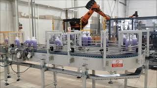 Robot Arm Packing  Palletizing and Stretch Wrapping System  Kolime Paletleme Streçleme Sistemi [upl. by Nolitta54]