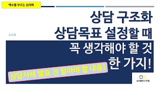 사례개념화 상담구조화 및 상담목표 설정할 때 꼭 생각해야 할 것 사례개념화 상담목표설정 [upl. by Ronoh]