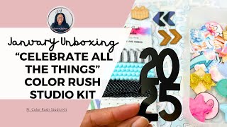 Unboxing the Color Rush Studio Celebrate All the Things Kit  Scrapbooking and Memory Keeping [upl. by Kathy]