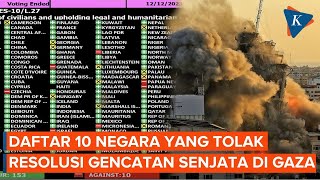 10 Negara yang Menolak Resolusi PBB untuk Gencatan Senjata di Gaza [upl. by Oicam423]