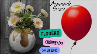 aprende a hacer florero con un globo y yeso [upl. by Schiro]